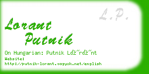 lorant putnik business card